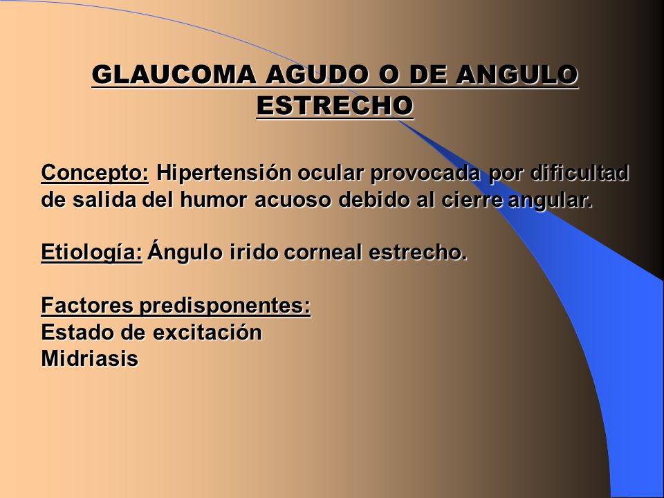 Glaucoma de ángulo abierto agudo emedicina hipertensión Glaucoma de ángulo abierto agudo emedicina hipertensión